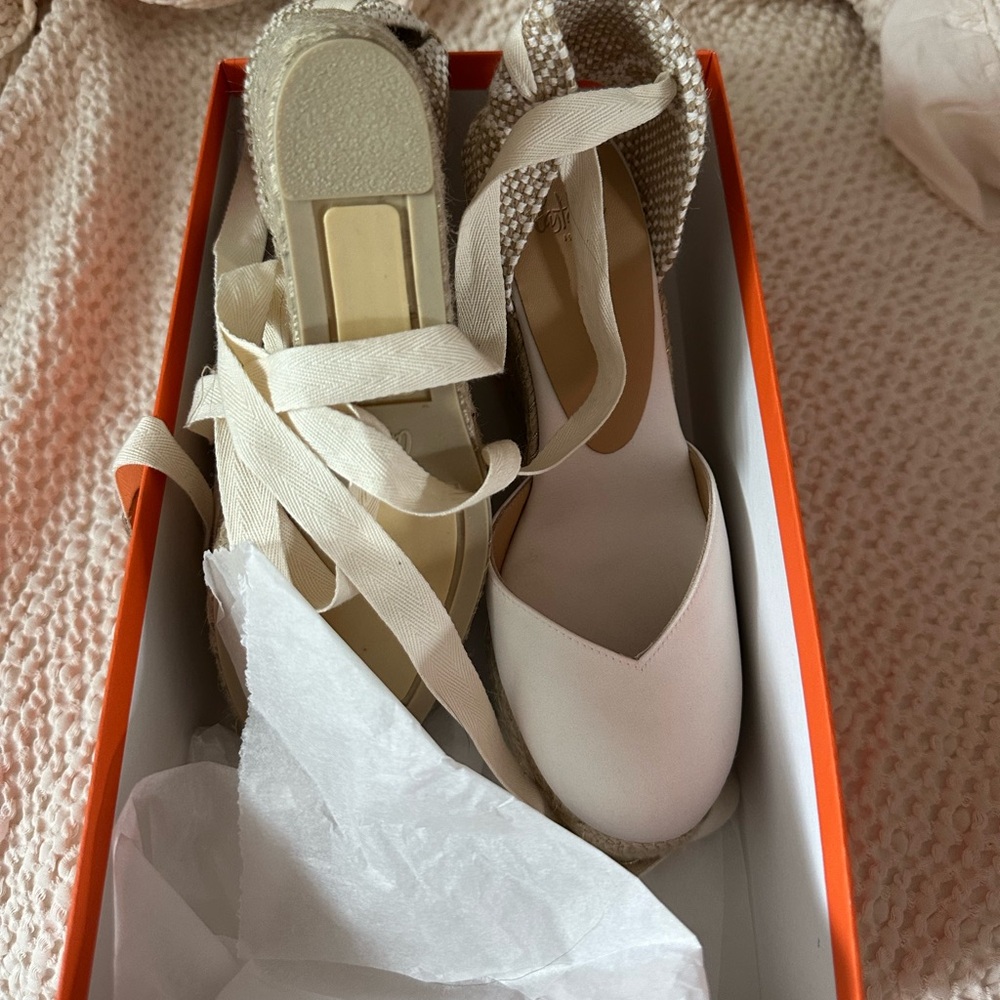Castaner White Espadrille Wedges - Picture 5 of 6